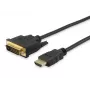 Equip HDMI - DVI-D Single Link -kaapeli, 2m, 2 m, HDMI, DVI-D, uros, uros, kulta