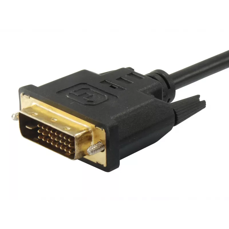 Equip HDMI - DVI-D Single Link -kaapeli, 2m, 2 m, HDMI, DVI-D, uros, uros, kulta