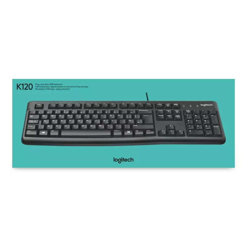 LOGITECH K120 näppäimistö – USB kaapelilla – Qwerty US/International