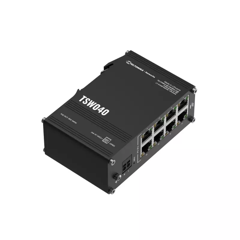 Hallitsematon kytkin Teltonika NETWORKS TSW040 8-porttinen PoE+
