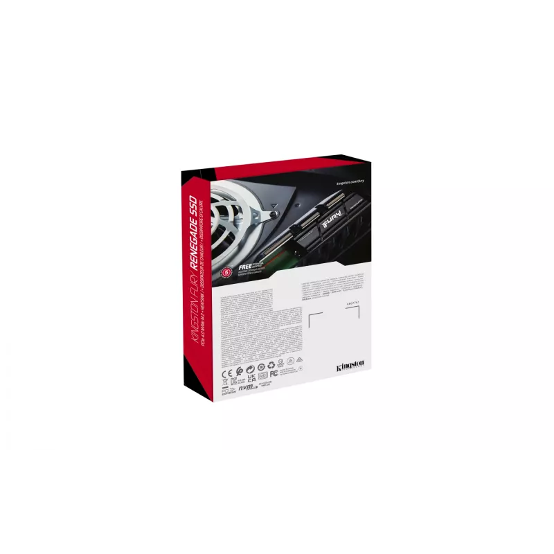 Kingston Technology 2000G RENEGADE PCIe 4.0 NVMe SSD jäähdytyssiilillä