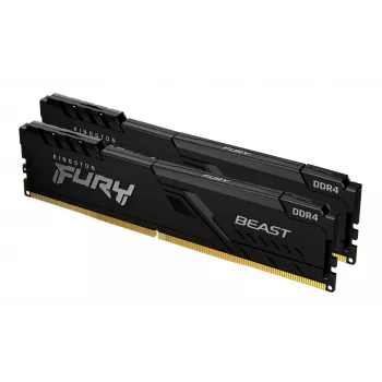 Kingston Technology FURY Beast 32GB 3200MT/s DDR4 CL16 DIMM (2 kpl:n pakkaus) 1Gx8 musta