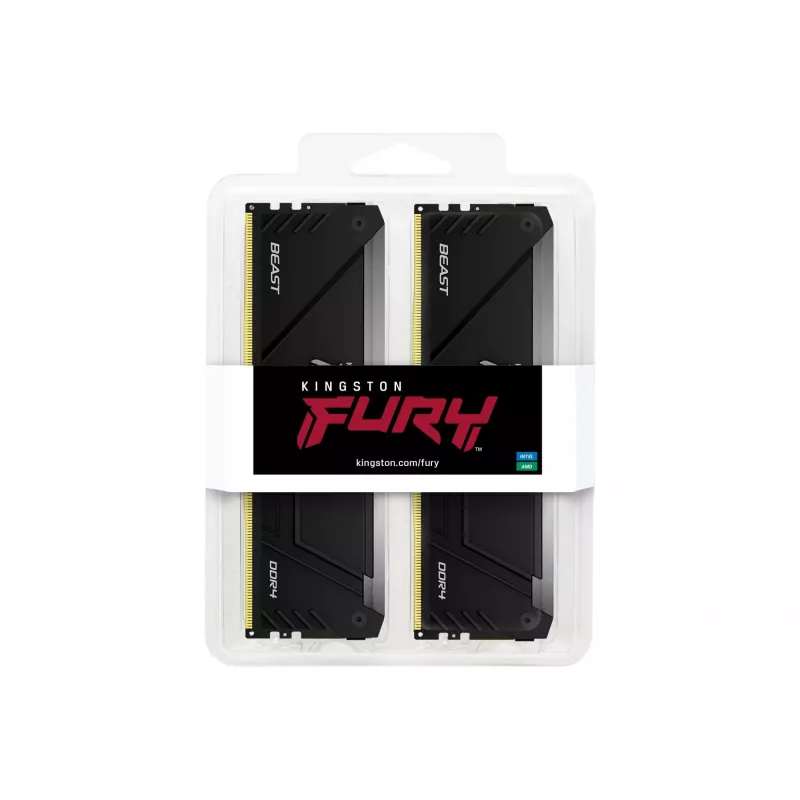 Kingston Technology FURY Beast 32GB 3200MT/s DDR4 CL16 DIMM (2 kpl:n pakkaus) RGB
