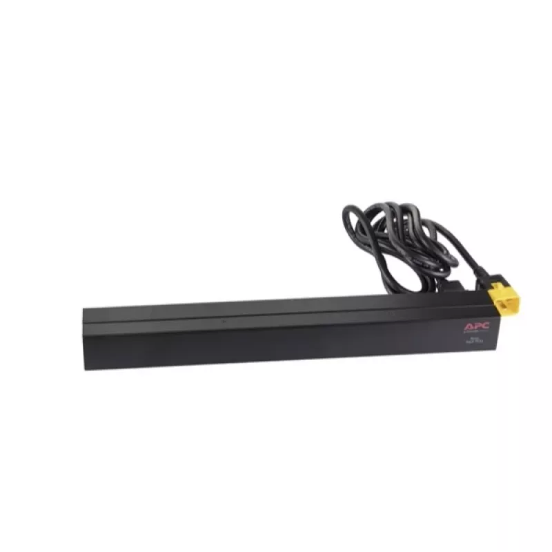 APC AP9565 Basic räkki-PDU-virranjakelulaite, 1U, yksivaiheinen, 16 A, 208/230 V, 3680 W, 12 C13-lähtöä, C20-tulo, 2,5 m johto, musta
