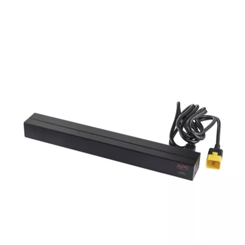 APC AP9565 Basic räkki-PDU-virranjakelulaite, 1U, yksivaiheinen, 16 A, 208/230 V, 3680 W, 12 C13-lähtöä, C20-tulo, 2,5 m johto, musta
