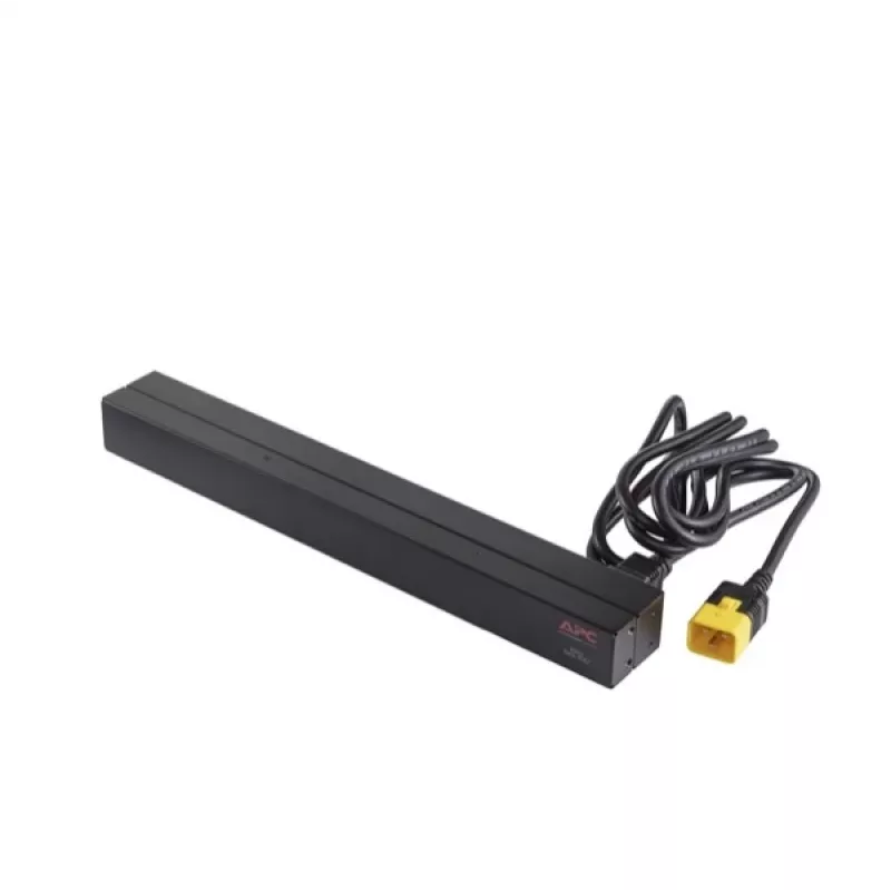 APC AP9565 Basic räkki-PDU-virranjakelulaite, 1U, yksivaiheinen, 16 A, 208/230 V, 3680 W, 12 C13-lähtöä, C20-tulo, 2,5 m johto, musta