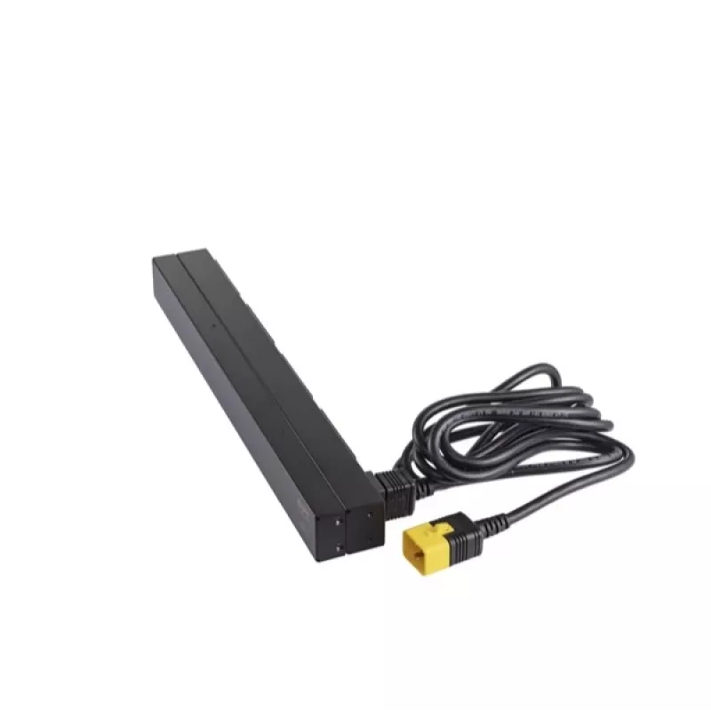 APC AP9565 Basic räkki-PDU-virranjakelulaite, 1U, yksivaiheinen, 16 A, 208/230 V, 3680 W, 12 C13-lähtöä, C20-tulo, 2,5 m johto, musta