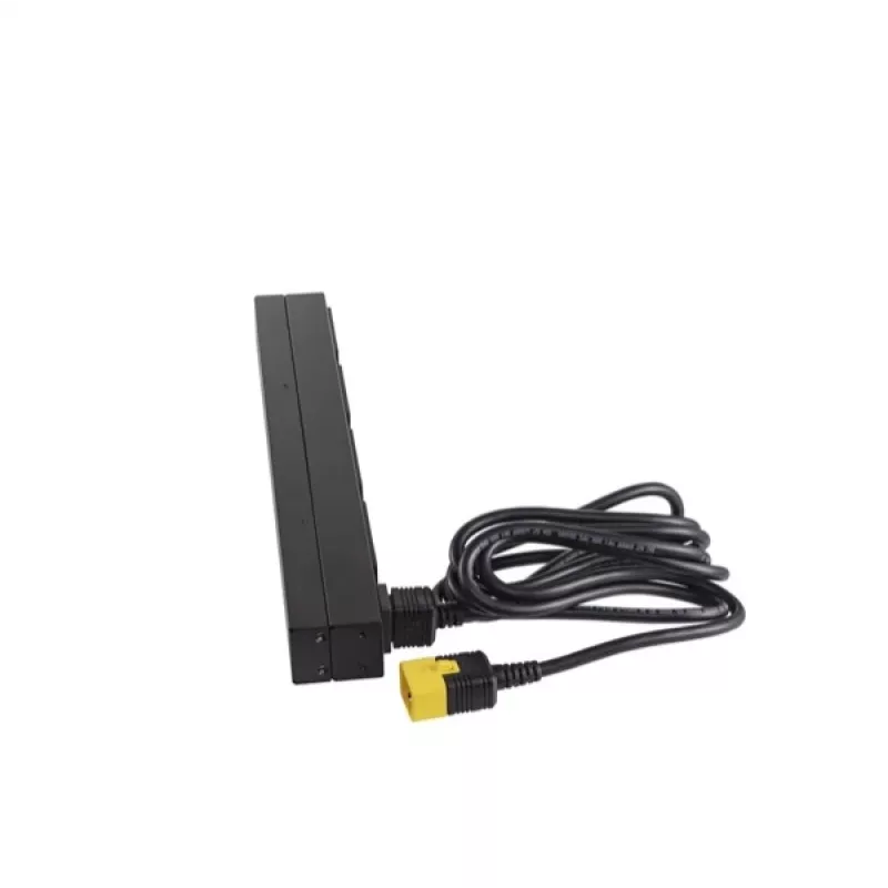 APC AP9565 Basic räkki-PDU-virranjakelulaite, 1U, yksivaiheinen, 16 A, 208/230 V, 3680 W, 12 C13-lähtöä, C20-tulo, 2,5 m johto, musta