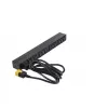 APC AP9565 Basic räkki-PDU-virranjakelulaite, 1U, yksivaiheinen, 16 A, 208/230 V, 3680 W, 12 C13-lähtöä, C20-tulo, 2,5 m johto, musta