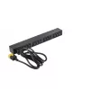 APC AP9565 Basic räkki-PDU-virranjakelulaite, 1U, yksivaiheinen, 16 A, 208/230 V, 3680 W, 12 C13-lähtöä, C20-tulo, 2,5 m johto, musta