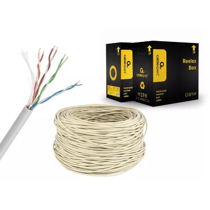 GEMBIRD verkkokaapeli – Cat 5e – UTP – 304 m – harmaa