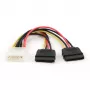 GEMBIRD virtakaapeli 15 cm 2x SATA / bulk-pakkaus (cc-sata-psy)