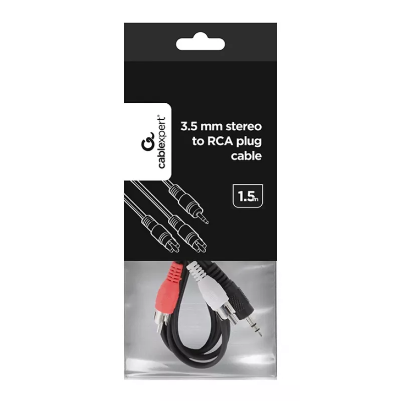 GEMBIRD 3,5 mm:n liitin RCA-kaapeliin 1,5 m