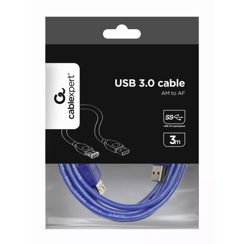 GEMBIRD USB 3.0 jatkokaapeli 3 m