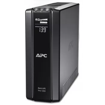 APC Back-UPS Pro, 1500VA/865W, torni, 230V, 10x IEC C13 pistorasiaa, AVR, LCD, käyttäjän vaihdettava akku