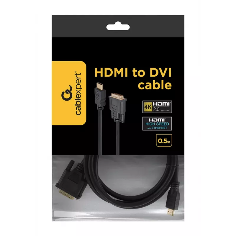 GEMBIRD HDMI–DVI uros-uros-kaapeli kullatuilla liittimillä 2,0 m bulkkipaketti