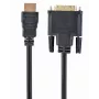 HDMI–DVI-D-kaapeli GEMBIRD CC-HDMI-DVI-10 3 m, musta, uros-uros, kullatut kontaktit