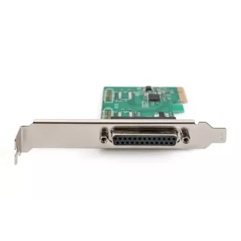 DIGITUS rinnakkaisliitäntä I/O, 1-porttinen, PCIe-lisäkortti 1x DB25 naaras