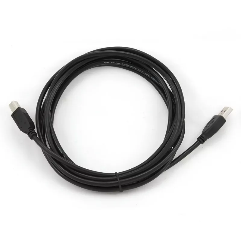 GEMBIRD USB 2.0 A-uros / B-uros -kaapeli 3 m (10 ft) – musta / bulkkipaketti (ccp-USB2-ambm-10)