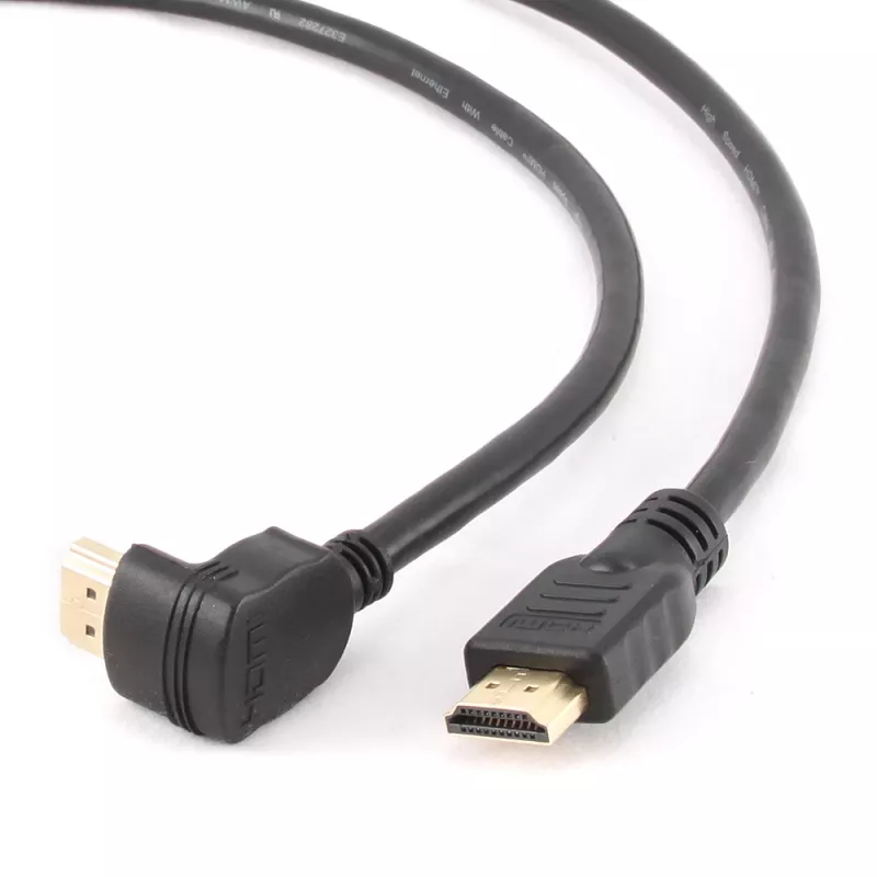 GEMBIRD suurnopeus-HDMI-kaapeli Ethernetillä, 90 astetta ylöspäin kulma uros, 3 m