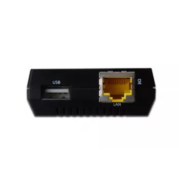 DIGITUS monitoimi-USB-verkkopalvelin, 1-porttinen verkon USB-keskitin, NAS, tulostuspalvelin USB 2.0, RJ45
