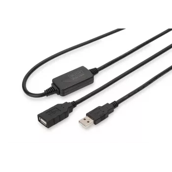 DIGITUS USB 2.0 -toistinkaapeli USB A -pistoke / A -liitin 10 m (DA-73100-1)