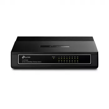 TP-Link 16-porttinen 10/100Mbps työpöytäkytkin, hallitsematon, Fast Ethernet (10/100), full duplex, räkkikiinnitys, seinäkiinnitys