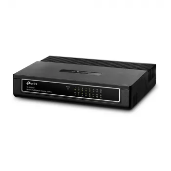 TP-Link 16-porttinen 10/100Mbps työpöytäkytkin, hallitsematon, Fast Ethernet (10/100), full duplex, räkkikiinnitys, seinäkiinnitys