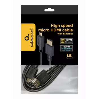 GEMBIRD HDMI-pistoke - Micro-D-pistoke kaapeli kullatuilla liittimillä 2,0 m musta