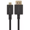 Gembird CC-HDMID-6 HDMI–Micro HDMI (Type D) -kaapeli, kullattu, 1,8 m, musta