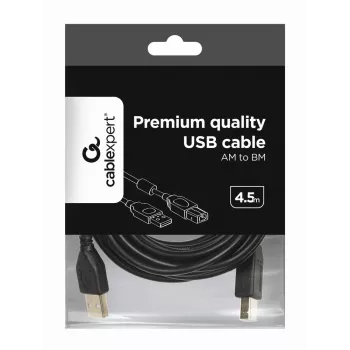 GEMBIRD Premium Quality USB A -pistoke B-pistoke -kaapeli 4,5m - musta