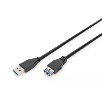 DIGITUS USB 3.0 -jatkokaapeli tyyppi A pistoke/liitäntä 1,8 m (ak-300203-018-s)