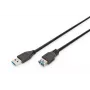 DIGITUS USB 3.0 -jatkokaapeli tyyppi A pistoke/liitäntä 1,8 m (ak-300203-018-s)