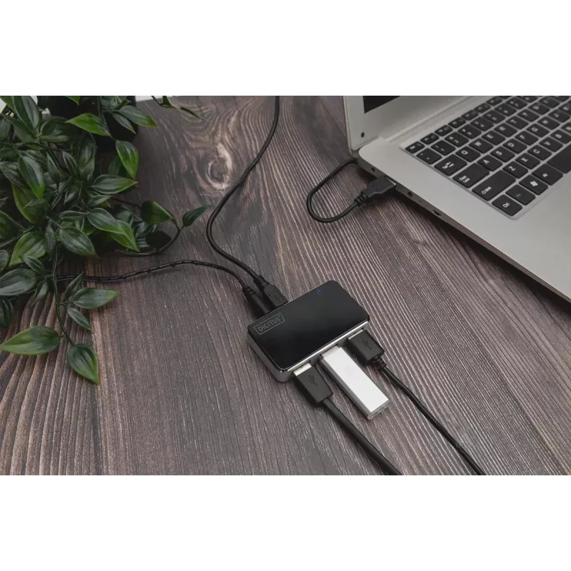 DIGITUS USB 2.0 -keskitin 4-porttinen (da-70220)