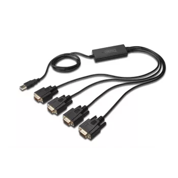 DIGITUS USB 2.0 4x Rs232 kaapeli 1.5m