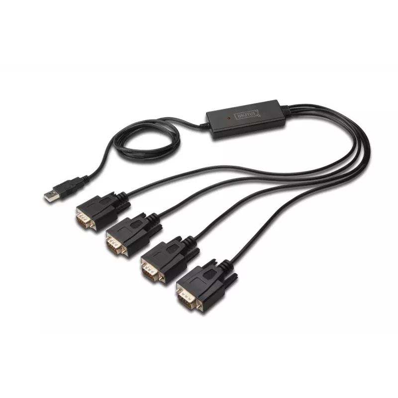 DIGITUS USB 2.0 4x Rs232 kaapeli 1.5m