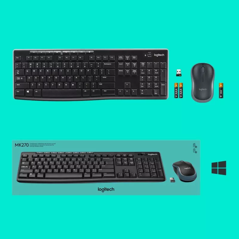 LOGITECH langaton työpöytäsarja Mk270 - QWERTY US Int - EER