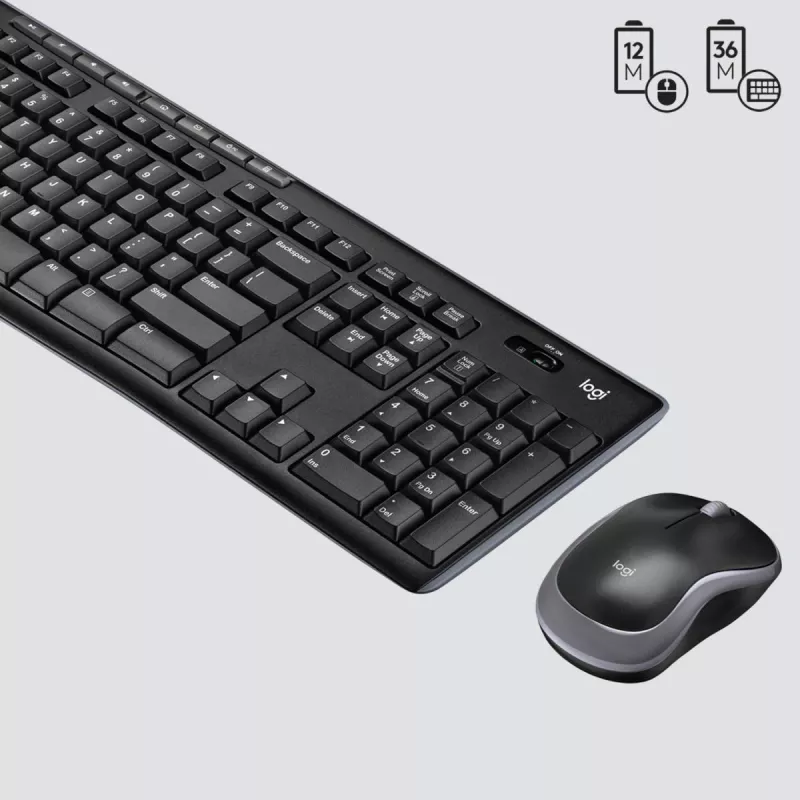 LOGITECH langaton työpöytäsarja Mk270 - QWERTY US Int - EER