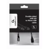 GEMBIRD kaksipuolinen USB 2.0 AM - Micro-USB -kaapeli, 1 m - musta