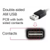 GEMBIRD kaksipuolinen USB 2.0 AM - Micro-USB -kaapeli, 1 m - musta