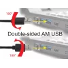 GEMBIRD kaksipuolinen USB 2.0 AM - Micro-USB -kaapeli, 1 m - musta