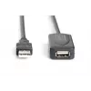 DIGITUS USB 2.0 -toistinkaapeli USB A uros / A naaras 20 m (DA-73102)