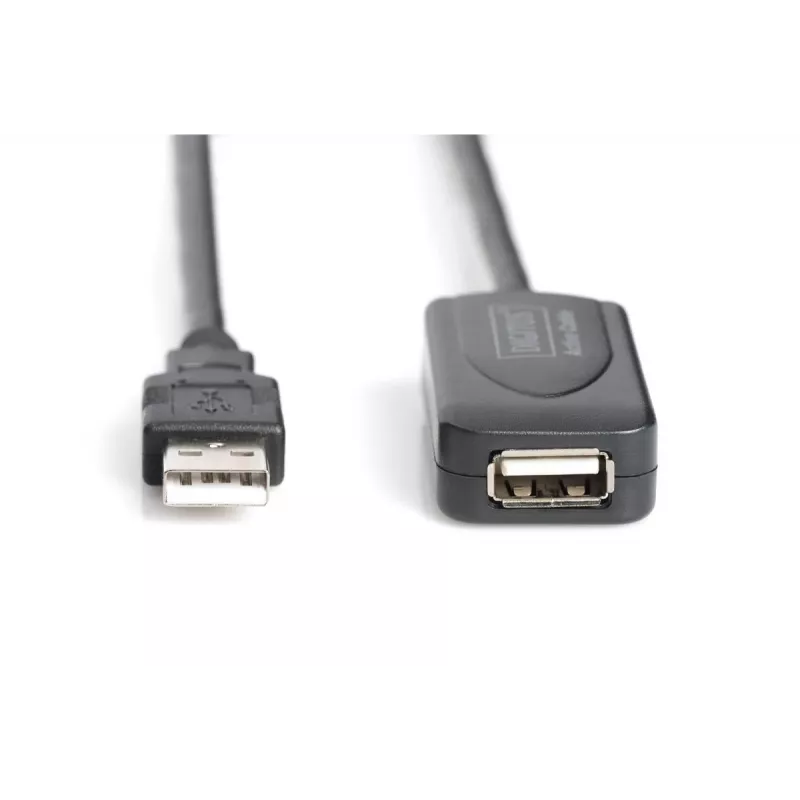 DIGITUS USB 2.0 -toistinkaapeli USB A uros / A naaras 20 m (DA-73102)