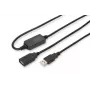 DIGITUS USB 2.0 -toistinkaapeli USB A uros / A naaras 15 m (DA-73101)
