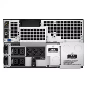APC Smart-UPS On-Line SRT10KRMXLI - 10kW/VA, 6x C13 + 4x C19 + Hardwire 1-vaiheinen lähtö, räkkiasennus, integroitu NMC