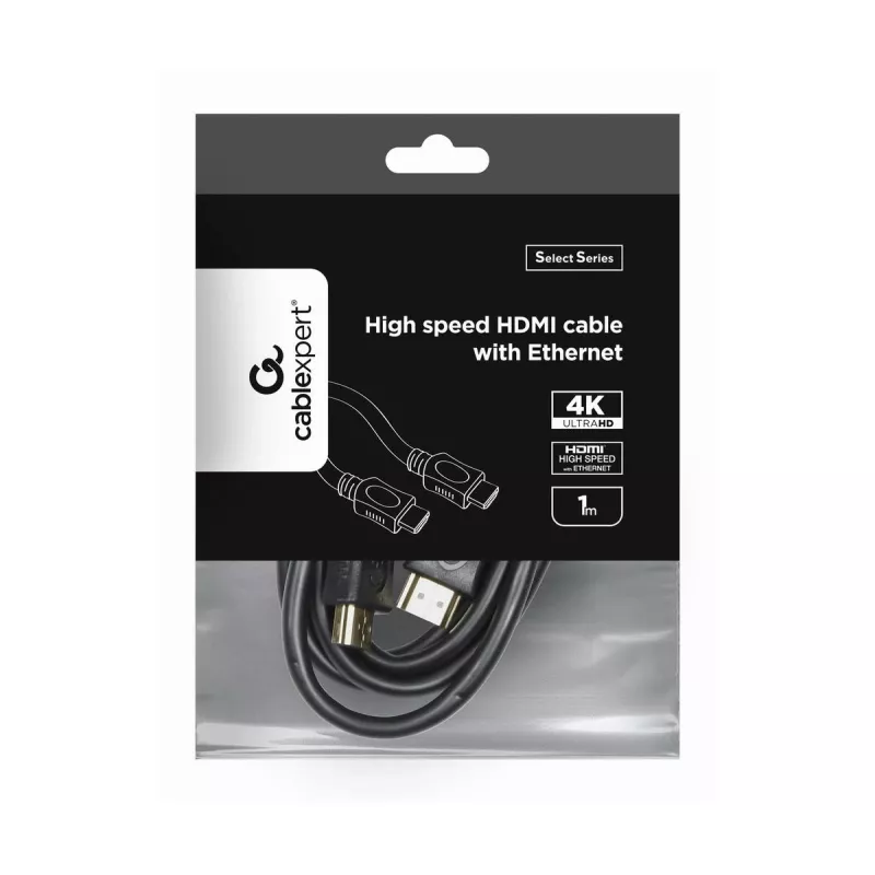 GEMBIRD High-Speed-HDMI-kaapeli Ethernetillä - Select-sarja 1 m