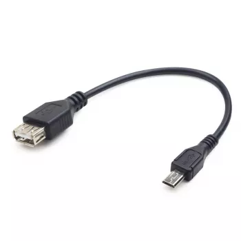 GEMBIRD USB OTG AF - Micro BM -kaapeli 15 cm - musta