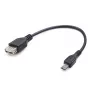 GEMBIRD USB OTG AF - Micro BM -kaapeli 15 cm - musta