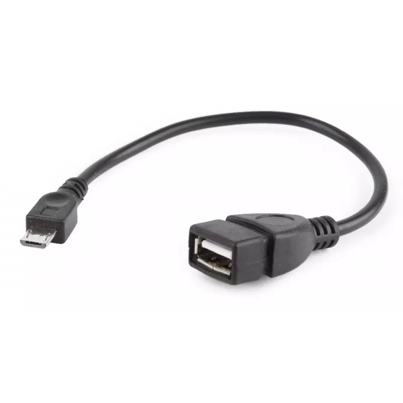 GEMBIRD USB OTG AF - Micro BM -kaapeli 15 cm - musta
