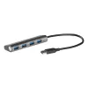 USB-keskitin i-tec Metal Superspeed USB 3.0 4-porttinen keskitin 5000 Mbit/s harmaa